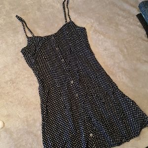 Navy Blue button down sundress, size 4 h&m